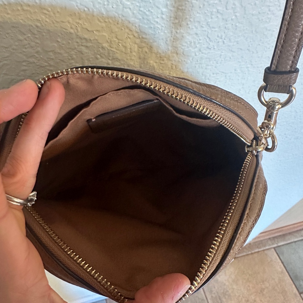 Coach Dome Brown Leather Crossbody Bag - Picture 5 of 5